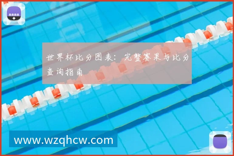 世界杯比分图表:完整赛果与比分查询指南